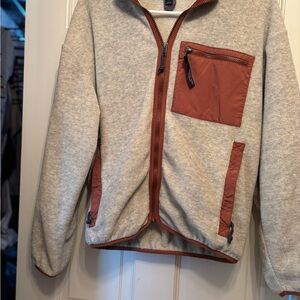 Patagonia Synchilla Cream and Brown Fleece